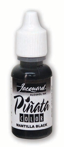 White Smoke Jacquard Pinata Alcohol Ink, Mantilla Black, 14ml Ink