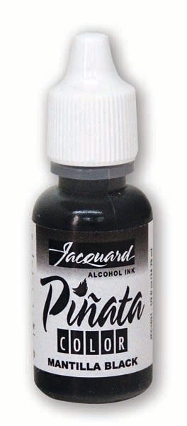 White Smoke Jacquard Pinata Alcohol Ink, Mantilla Black, 14ml Ink