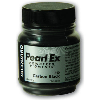 Black Jacquard Pearl Ex Powdered Pigments 21gm CARBON BLACK Resin Dyes, Pigments, and Colours