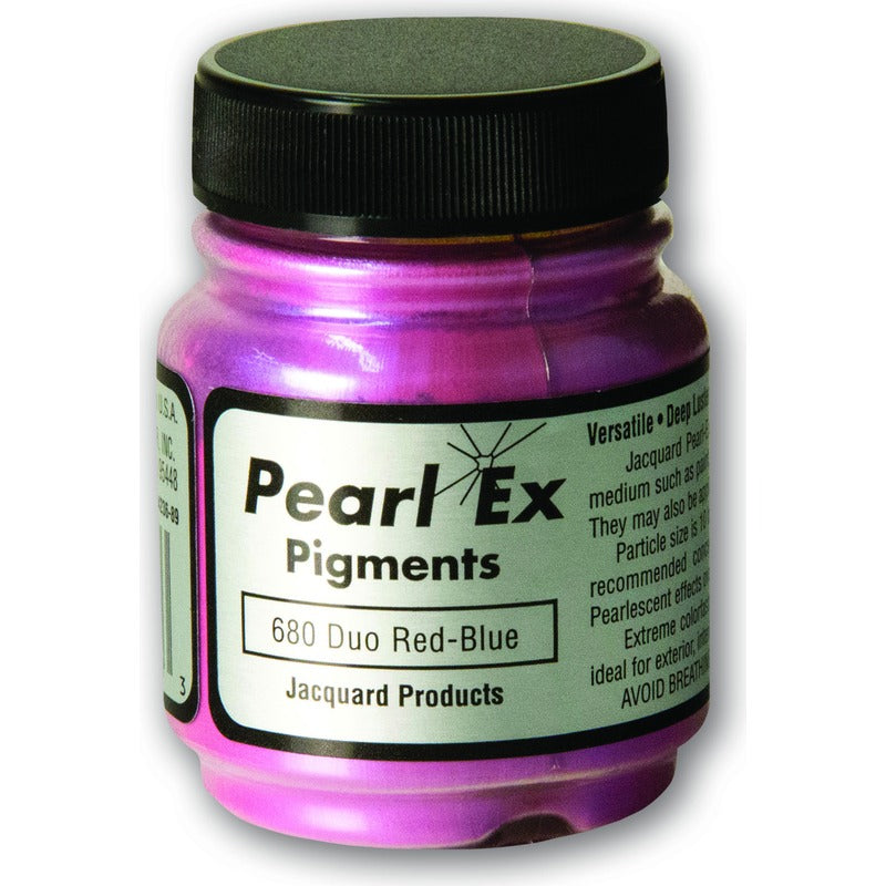 White Smoke Jacquard Pearl Ex Powdered Pigments 14gm DUO RED-BLUE Resin Dyes, Pigments, and Colours