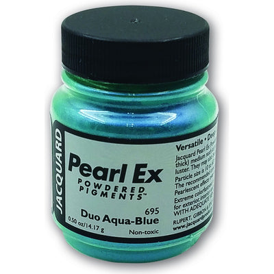 White Smoke Jacquard Pearl Ex Powdered Pigments 14gm DUO AQUA BLUE Resin Dyes, Pigments, and Colours