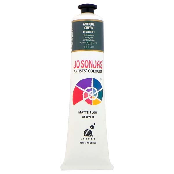 White Smoke Jo Sonja's Matte Flow Acrylic Paint Antique Green 75ml S1 Paint