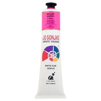 White Smoke Jo Sonja's Matte Flow Acrylic Paint Brilliant Magenta 75ml S1 Paint