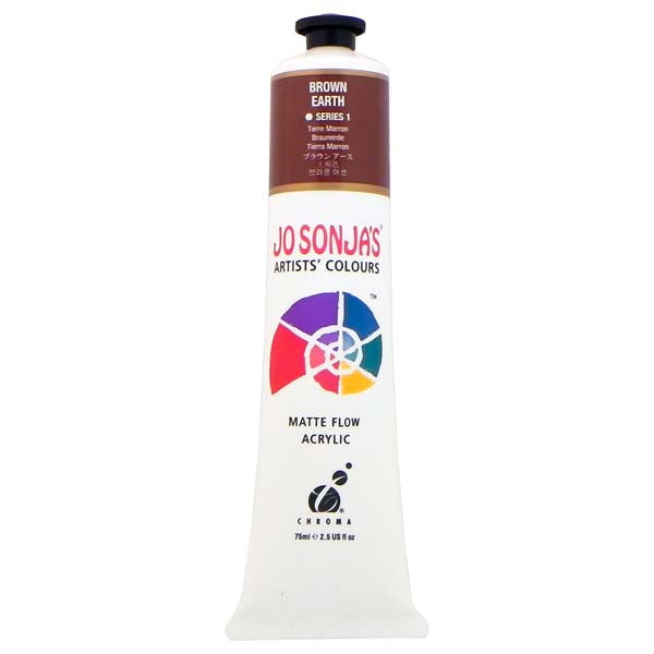 White Smoke Jo Sonja's Matte Flow Acrylic Paint Brown Earth 75ml S1 Paint