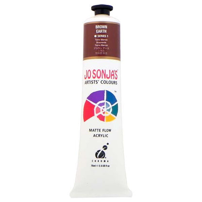 White Smoke Jo Sonja's Matte Flow Acrylic Paint Brown Earth 75ml S1 Paint