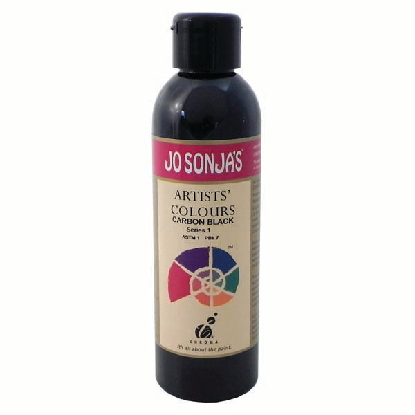 White Smoke Jo Sonja's Matte Flow Acrylic Paint Carbon Black 250ml S1 Paint