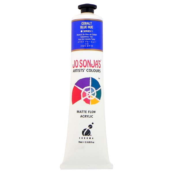 White Smoke Jo Sonja's Matte Flow Acrylic Paint Cobalt Blue Hue 75ml S1 Paint