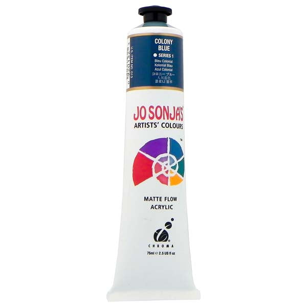 White Smoke Jo Sonja's Matte Flow Acrylic Paint Colony Blue 75ml S1 Paint