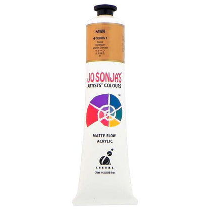 White Smoke Jo Sonja's Matte Flow Acrylic Paint Fawn 75ml S1 Paint