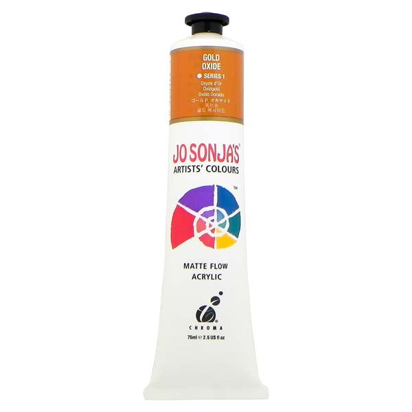 White Smoke Jo Sonja's Matte Flow Acrylic Paint Gold Oxide 75ml S1 Paint