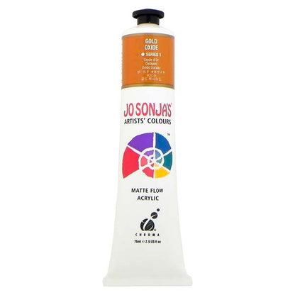 White Smoke Jo Sonja's Matte Flow Acrylic Paint Gold Oxide 75ml S1 Paint