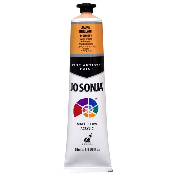 White Smoke Jo Sonja's Matte Flow Acrylic Paint Jaune Brillant 75ml S1 Paint