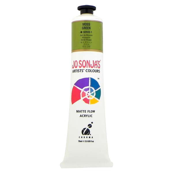 White Smoke Jo Sonja's Matte Flow Acrylic Paint Moss Green 75ml S1 Paint