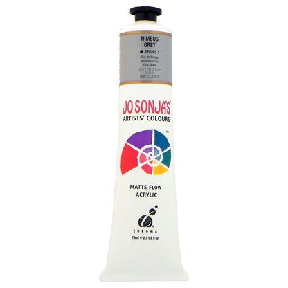 White Smoke Jo Sonja's Matte Flow Acrylic Paint Nimbus Grey 75ml S1 Paint
