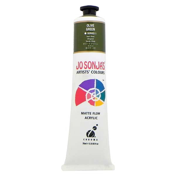 White Smoke Jo Sonja's Matte Flow Acrylic Paint Olive Green 75ml S1 Paint