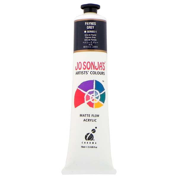 White Smoke Jo Sonja's Matte Flow Acrylic Paint Paynes Grey 75ml S1 Paint