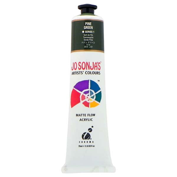White Smoke Jo Sonja's Matte Flow Acrylic Paint Pine Green 75ml S1 Paint