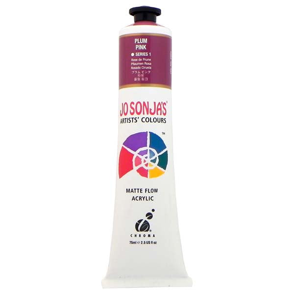 White Smoke Jo Sonja's Matte Flow Acrylic Paint Plum Pink 75ml S1 Paint