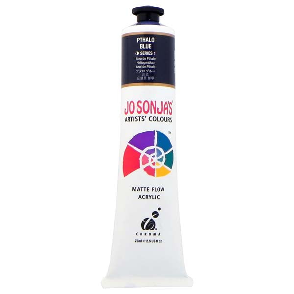 White Smoke Jo Sonja's Matte Flow Acrylic Paint Pthalo Blue 75ml S1 Paint