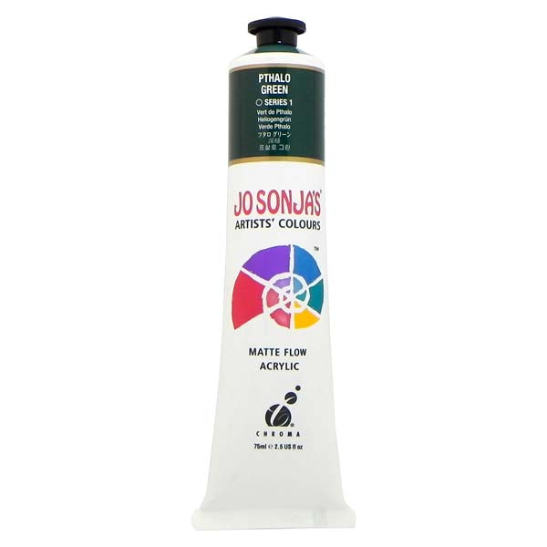 White Smoke Jo Sonja's Matte Flow Acrylic Paint Pthalo Green 75ml S1 Paint