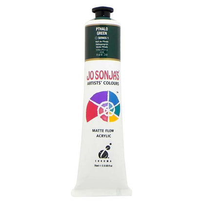 White Smoke Jo Sonja's Matte Flow Acrylic Paint Pthalo Green 75ml S1 Paint