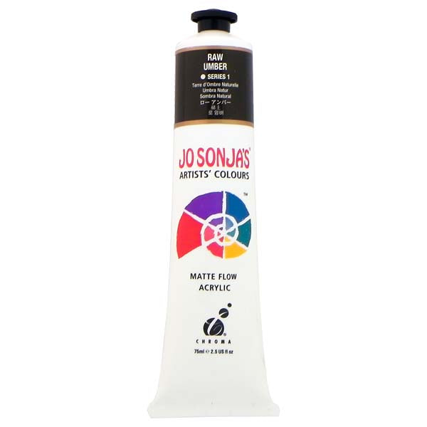White Smoke Jo Sonja's Matte Flow Acrylic Paint Raw Umber 75ml S1 Paint