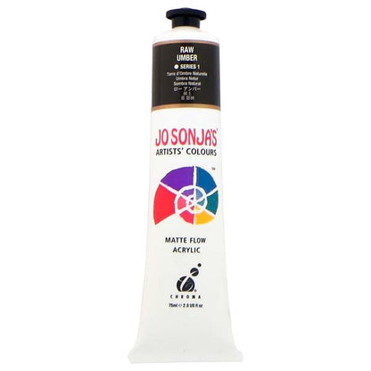 White Smoke Jo Sonja's Matte Flow Acrylic Paint Raw Umber 75ml S1 Paint