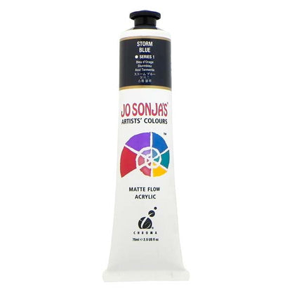 White Smoke Jo Sonja's Matte Flow Acrylic Paint Storm Blue 75ml S1 Paint