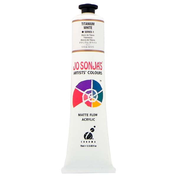 White Smoke Jo Sonja's Matte Flow Acrylic Paint Titanium White 75ml S1 Paint