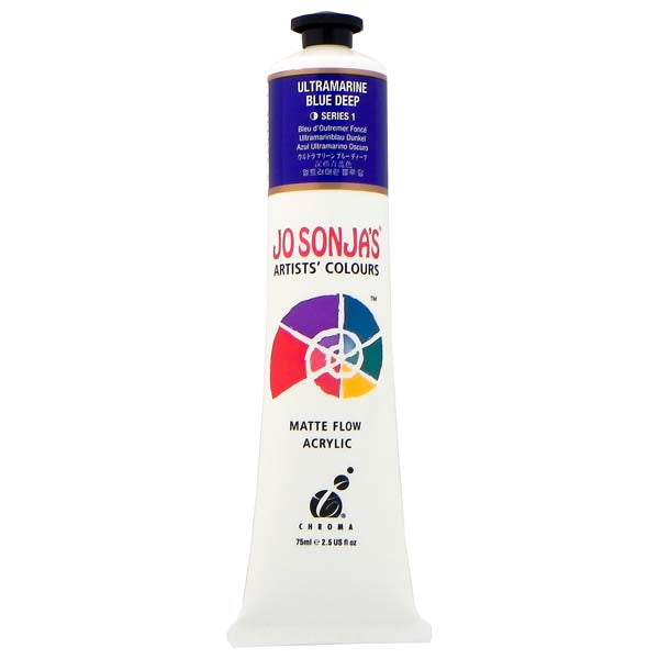 White Smoke Jo Sonja's Matte Flow Acrylic Paint Ultra Blue Deep 75ml S1 Paint