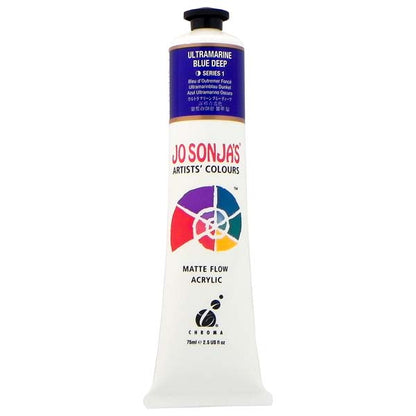 White Smoke Jo Sonja's Matte Flow Acrylic Paint Ultra Blue Deep 75ml S1 Paint