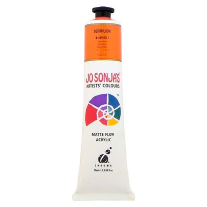 White Smoke Jo Sonja's Matte Flow Acrylic Paint Vermillion 75ml S1 Paint
