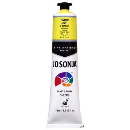 White Smoke Jo Sonja's Matte Flow Acrylic Paint Yellow Light 75ml S1 Paint