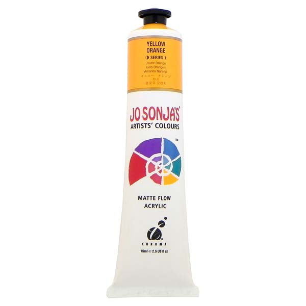 White Smoke Jo Sonja's Matte Flow Acrylic Paint Yellow Orange 75ml S1 Paint