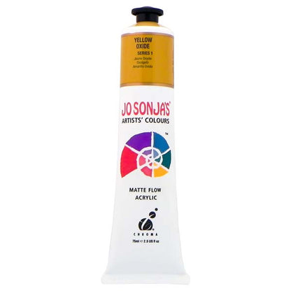 White Smoke Jo Sonja's Matte Flow Acrylic Paint Yellow Oxide 75ml S1 Paint