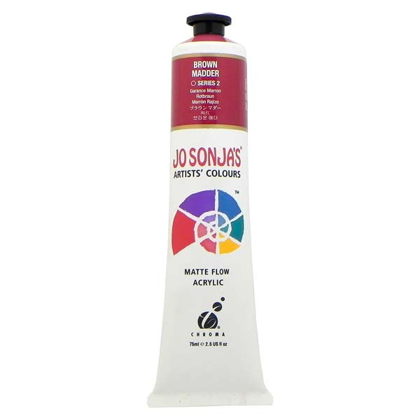 White Smoke Jo Sonja's Matte Flow Acrylic Paint Brown Madder 75ml S2 Paint