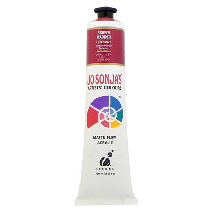 White Smoke Jo Sonja's Matte Flow Acrylic Paint Brown Madder 75ml S2 Paint