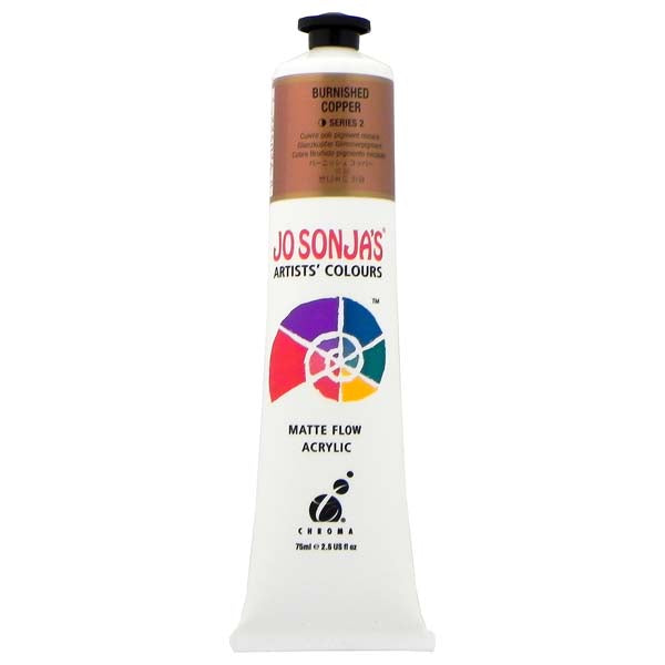 White Smoke Jo Sonja's Matte Flow Acrylic Paint Burn Copper 75ml S2 Paint