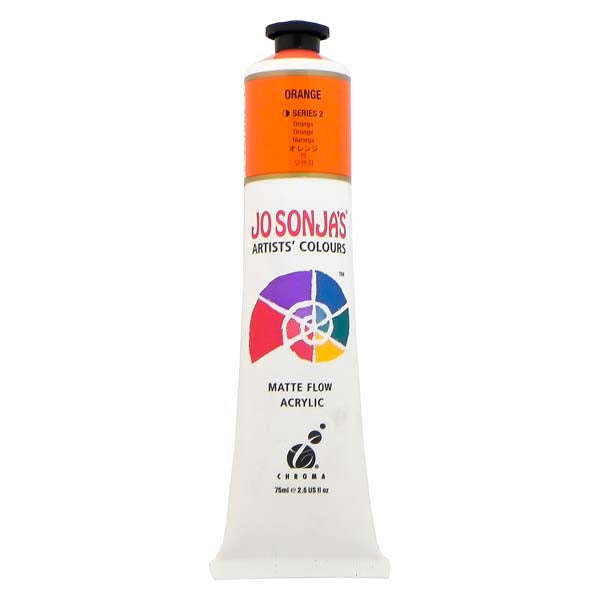 White Smoke Jo Sonja's Matte Flow Acrylic Paint Orange 75ml S2 Paint