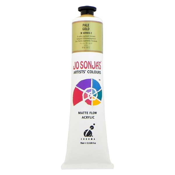 White Smoke Jo Sonja's Matte Flow Acrylic Paint Pale Gold 75ml S2 Paint