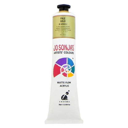 White Smoke Jo Sonja's Matte Flow Acrylic Paint Pale Gold 75ml S2 Paint