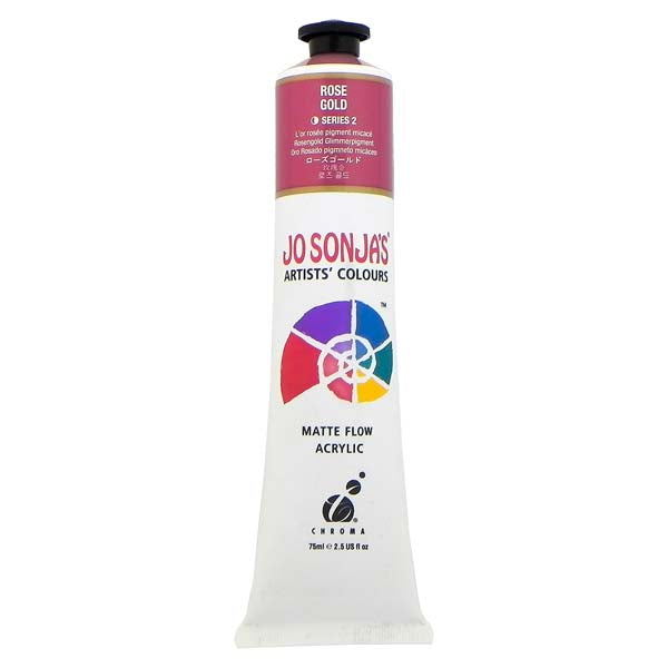 White Smoke Jo Sonja's Matte Flow Acrylic Paint Rose Gold 75ml S2 Paint