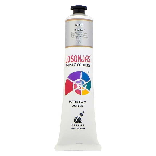 White Smoke Jo Sonja's Matte Flow Acrylic Paint Silver 75ml S2 Paint