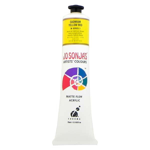 White Smoke Jo Sonja's Matte Flow Acrylic Paint Cad Yellow Mid 75ml S3 Paint