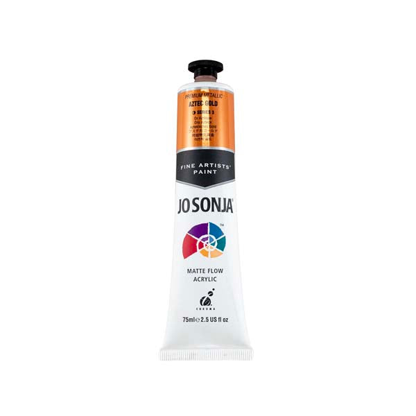 White Smoke Jo Sonja's Matte Flow Acrylic Paint Metallic Aztec Gold 75ml S3 Paint