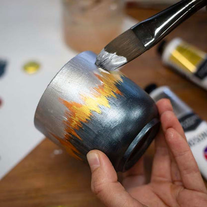 Gray Jo Sonja's Matte Flow Acrylic Paint Metallic Aztec Gold 75ml S3 Paint