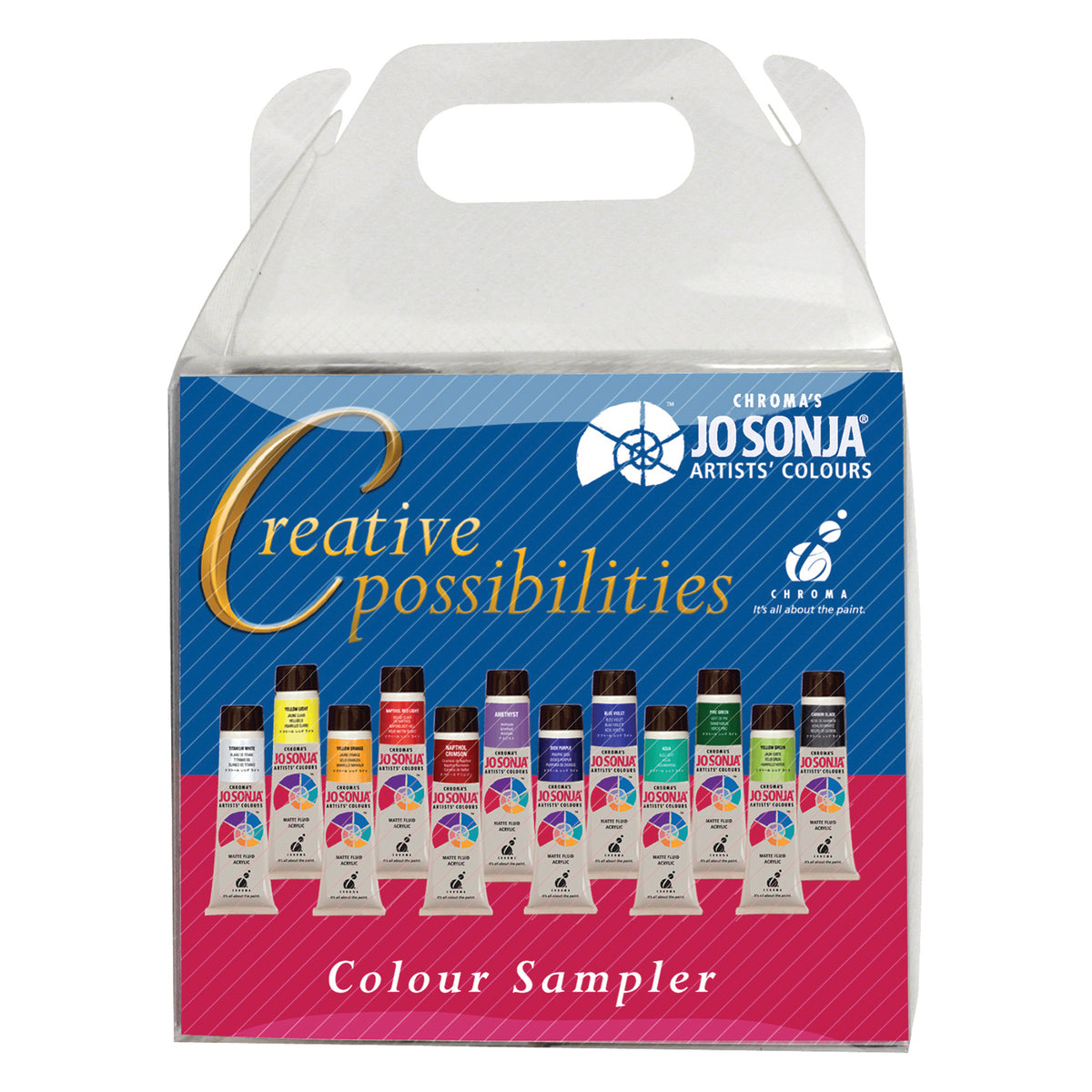 Light Gray Jo Sonja's 12x20ml Creative Possibilities Sampler Acrylic Paint