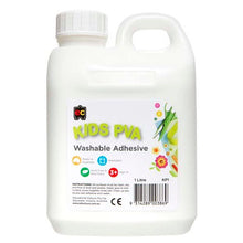 White Smoke Educational Colours Kids Washable PVA Glue 1ltr Kids Glues
