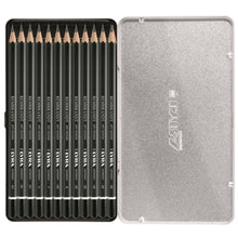 Dark Gray Lyra Rembrandt Art Design Graphite Pencil Metal Box 12 pcs Pencils