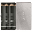 Dark Gray Lyra Rembrandt Art Design Graphite Pencil Metal Box 12 pcs Pencils